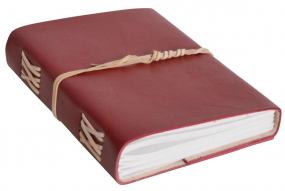Notizbuch mit rotem Ledereinband DIN A5 Notizbuch mit rotem Ledereinband DIN A5