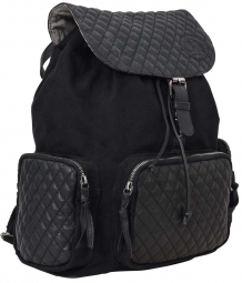 Schwarzer Ziegenleder... Schwarzer Ziegenleder Rucksack