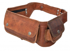 Ziegenleder Bauchtasche im Vintage-Stil Ziegenleder Bauchtasche im Vintage-Stil