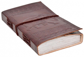 Notizbuch mit Ledereinband und Elefanten-Motiv DIN A5 Notizbuch mit Ledereinband und Elefanten-Motiv DIN A5