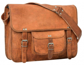 Vintage-Collegetasche aus Ziegenleder Vintage-Collegetasche aus Ziegenleder