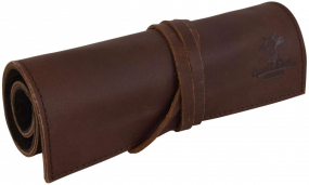 Braune... Braune Leder-Werkzeugtasche zum Rollen