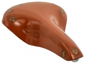 Brauner... Brauner Leder-Fahrradsattel im Vintage-Stil
