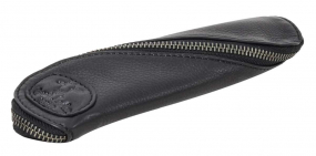 Leder-Federmäppchen in schwarz Leder-Federmäppchen in schwarz