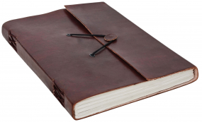 Leder-Notizbuch mit Gummibandverschluss Leder-Notizbuch mit Gummibandverschluss