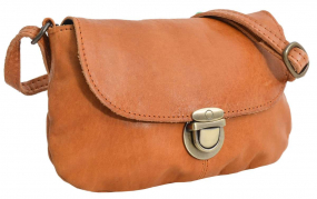 Kleine Leder-Handtasche zum Umhängen in hellbraun Kleine Leder-Handtasche zum Umhängen in hellbraun