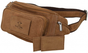 Hellbraune Büffelleder Gürteltasche Hellbraune Büffelleder Gürteltasche