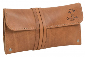 Hellbraune... Hellbraune Leder-Tabaktasche