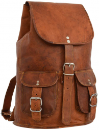 Ziegenleder Rucksack... Ziegenleder Rucksack mit Außentaschen