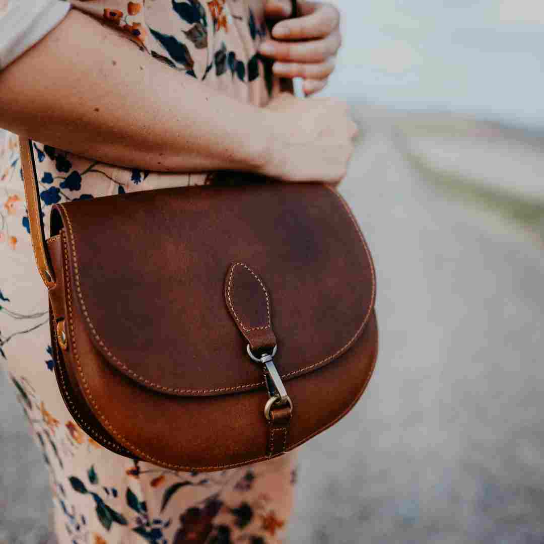 Handbag Evening Bag Shoulder Bag Ladies Purse Brown Leather - Wiebke