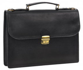 Portfölj Collegeväska Laptopväska 13" Axelremsväska Businessväska Vintage i svart Läder Portfölj Collegeväska Laptopväska 13" Axelremsväska Businessväska Vintage i svart Läder