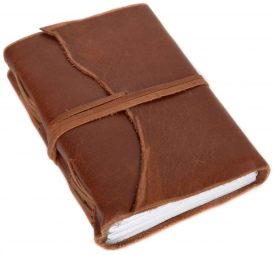Braunes Büffelleder-Buch mit Lederband Braunes Büffelleder-Buch mit Lederband
