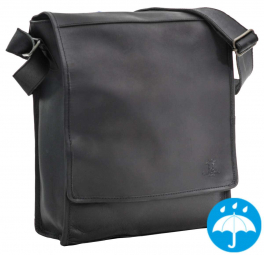 Schwarze Ledertasche zum Umhängen Schwarze Ledertasche zum Umhängen