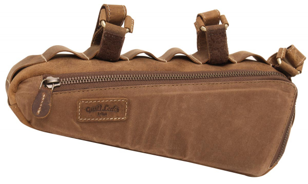 Sac /à Outils Vintage avec Boucle dor/ée Cadre en Acier Firmin L Gusti Sacoche pour Cadre de v/élo en Cuir Marron