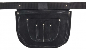 Schwarze... Schwarze Werkzeugtasche aus Wildleder