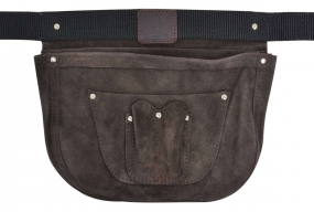 Dunkelbraune Werkzeugtasche aus Wildleder Dunkelbraune Werkzeugtasche aus Wildleder