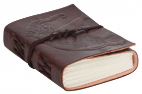 Kleines ledergebundenes Notizbuch mit Elefanten-Motiv Kleines ledergebundenes Notizbuch mit Elefanten-Motiv