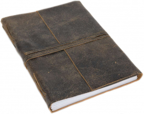Büffelleder Notizbuch in altbraun Büffelleder Notizbuch in altbraun