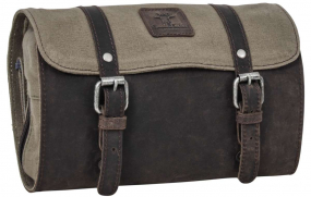 Kulturtasche aus Büffelleder mit Schnallenverschluss Kulturtasche aus Büffelleder mit Schnallenverschluss
