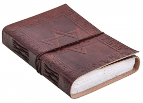 Lederbuch mit... Lederbuch mit Hexagramm-Prägung