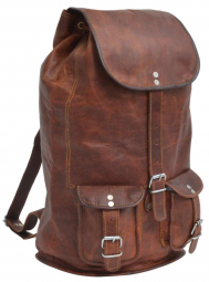 Brauner Vintage-Rucksack aus Ziegenleder Brauner Vintage-Rucksack aus Ziegenleder