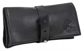 Schwarze Büffelleder... Schwarze Büffelleder Tabaktasche
