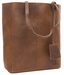 Große Rindsleder Handtasche in braun Große Rindsleder Handtasche in braun
