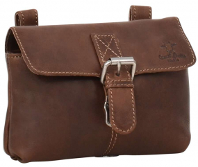 Leder-Gürteltasche in dunkelbraun Leder-Gürteltasche in dunkelbraun