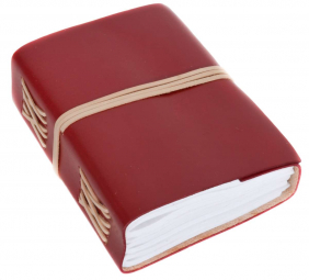 Notizbuch mit rotem Ledereinband DIN B6 Notizbuch mit rotem Ledereinband DIN B6