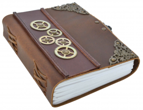 Lederbuch im Steampunk-Stil Lederbuch im Steampunk-Stil