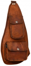 Slingrucksack aus Ziegenleder Slingrucksack aus Ziegenleder