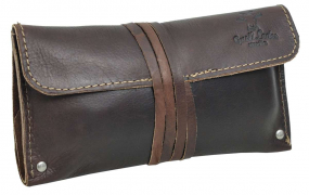 Dunkelbraune Leder-Tabaktasche Dunkelbraune Leder-Tabaktasche