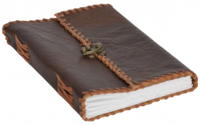 Braunes Büffelleder... Braunes Büffelleder Notizbuch mit Hakenverschluss