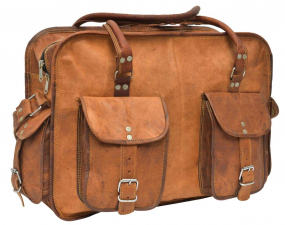 Brauner Weekender aus... Brauner Weekender aus Ziegenleder