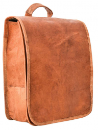 Funktionaler... Funktionaler Leder-Rucksack mit Magnetverschluss