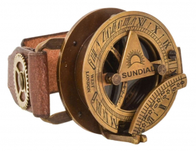 Steampunk Sonnenuhr mit Lederarmband Steampunk Sonnenuhr mit Lederarmband