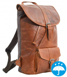 Hellbrauner Leder-Freizeitrucksack Hellbrauner Leder-Freizeitrucksack