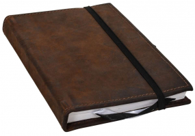 Notizbuch mit braunem Büffelleder-Einband Notizbuch mit braunem Büffelleder-Einband