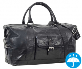 Schwarze Büffelleder... Schwarze Büffelleder Reisetasche