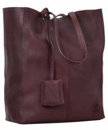 Große Rindsleder-Handtasche in rot Große Rindsleder-Handtasche in rot