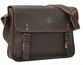 Dunkelbraune Leder-Unitasche mit Schnappschloss Dunkelbraune Leder-Unitasche mit Schnappschloss