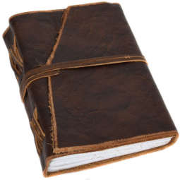 A6 Notizbuch mit braunem Ledereinband A6 Notizbuch mit braunem Ledereinband