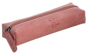 Leder-Federmappein rosa Leder-Federmappein rosa