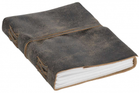 Büffelleder Notizbuch... Büffelleder Notizbuch mit Lederband