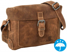 Wasserfeste Leder-Handtasche in braun Wasserfeste Leder-Handtasche in braun