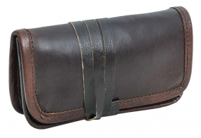 Dunkelbraune... Dunkelbraune Ziegenleder Tabaktasche