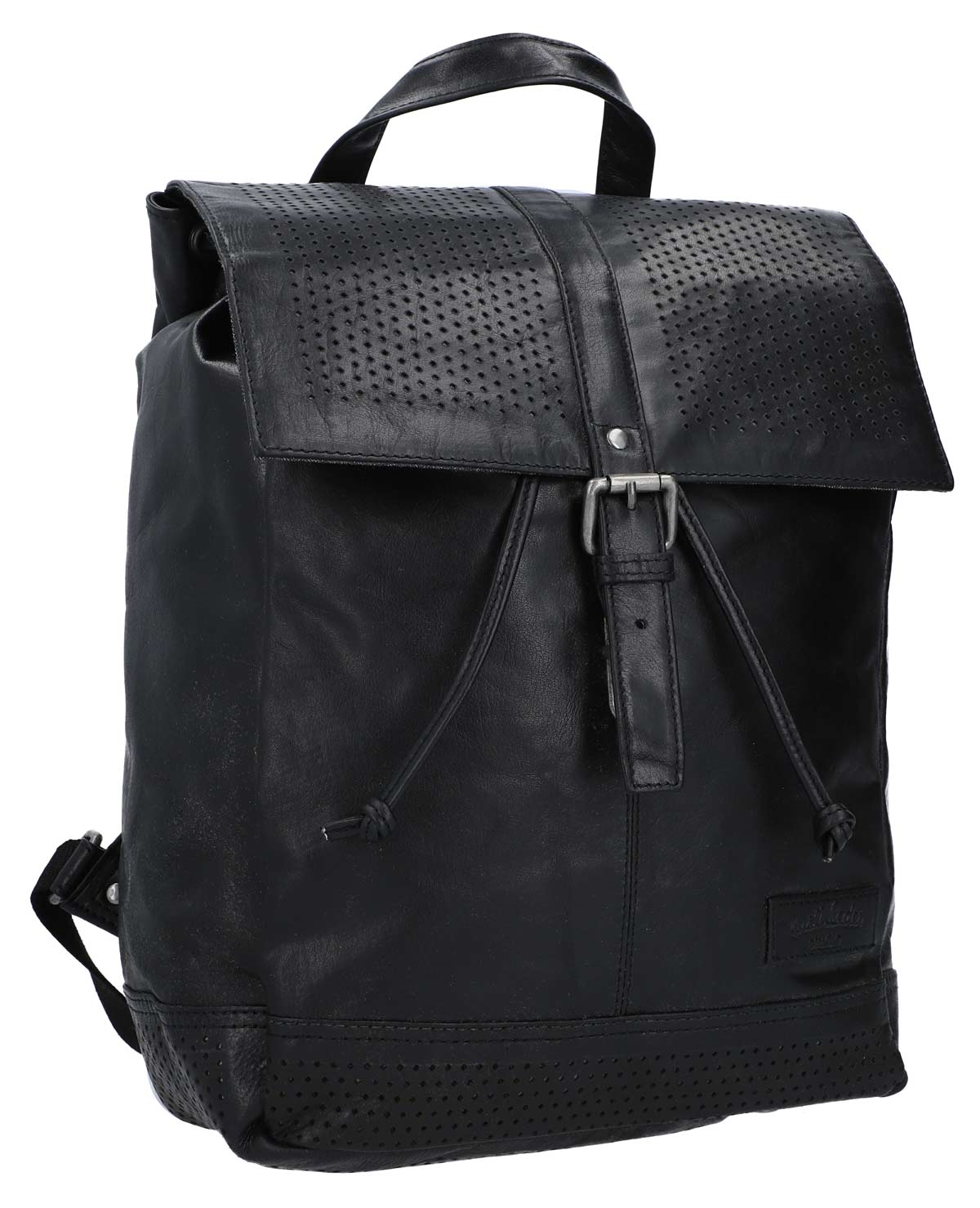 Rucksack "Christopher F." aus schwarzem Leder Gusti Leder