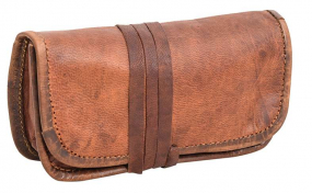 Braune Tabaktasche aus Ziegenleder Braune Tabaktasche aus Ziegenleder