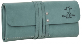 Blaue Rindsleder... Blaue Rindsleder Tabaktasche
