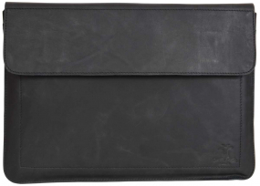 Schwarzes Notebook-Etui aus Büffelleder Schwarzes Notebook-Etui aus Büffelleder